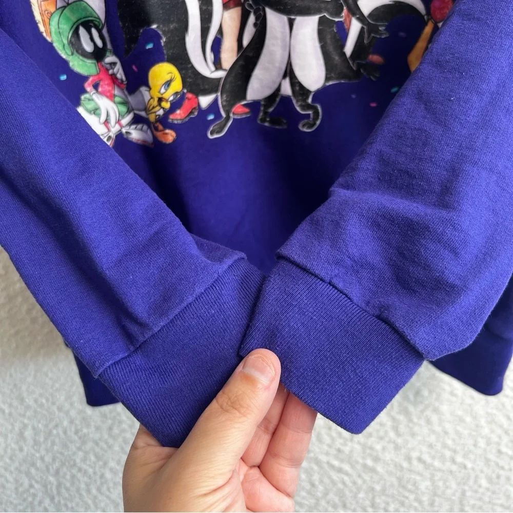 Looney Tunes WB‎ 1997 Vintage Rare Kids Purple Sweatshirt Music Size Large 10/12